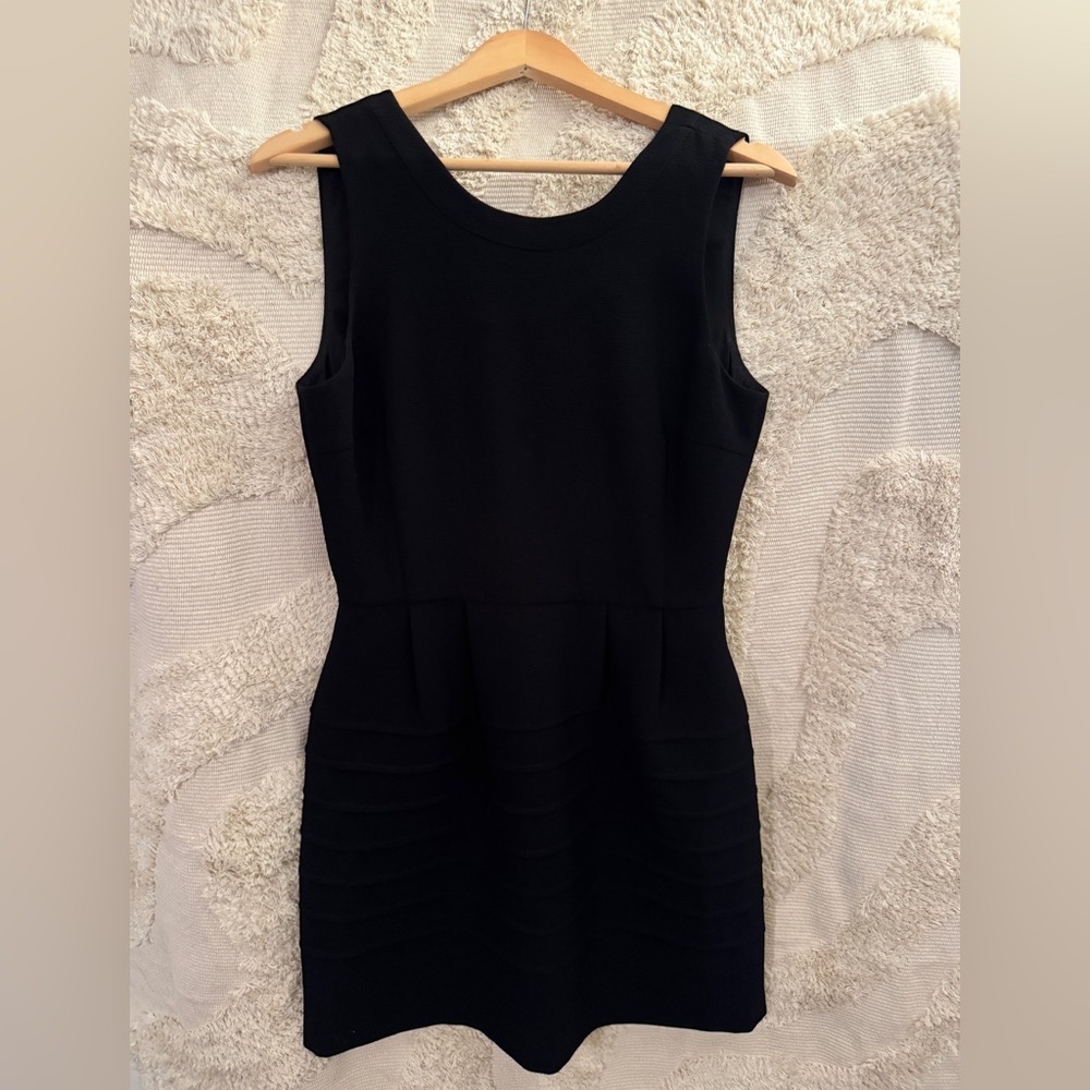 Madewell Black Sleeveless Sheath Mini Dress